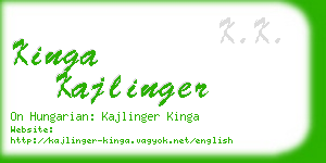 kinga kajlinger business card